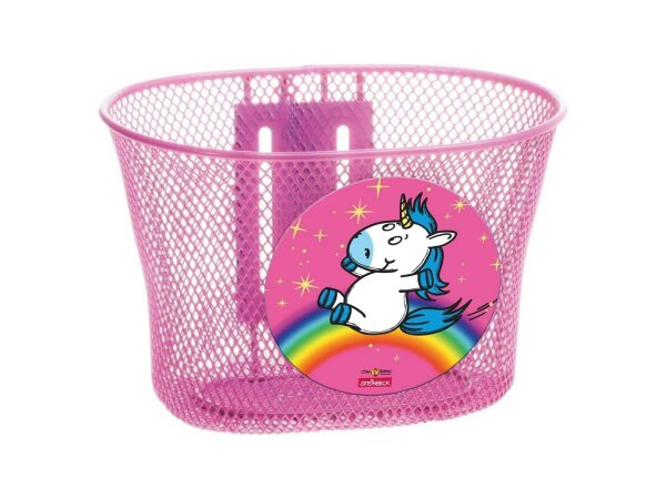 BIKE FASHION V.R.-Kinderkorb Maße (L x B x H): 26  "Einhorn, pink