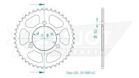 ESJOT Kettenrad "13001" 420, Stahl, schw 42...