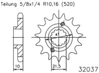 ESJOT Antriebsritzel "32037" 520, Stahl 15...