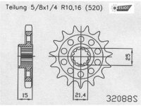 ESJOT Antriebsritzel "32088" 520 Stahl R 15...