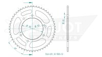 ESJOT Kettenrad "13024" 420, Stahl, silb 53...