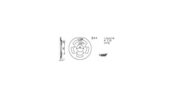 ESJOT Kettenrad "0844" 415, Stahl, schwa 41 Zähne