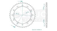 ESJOT Kettenrad "35042" 530, Stahl, schw 43...