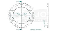 ESJOT Kettenrad "35016" 530, Stahl 39 Zähne