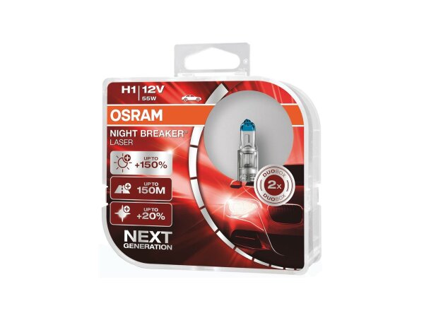 OSRAM Hauptlampe "Night Breaker Laser" H 12 V, 55 W, Paar