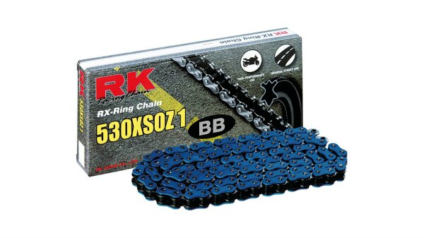 RK Kette "530XSOZ1"  5/8 x 3/8, RX-Ring  116 Glieder, blau