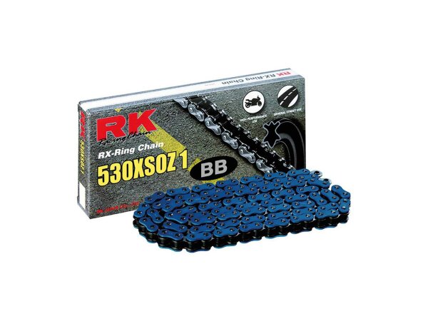 RK Kette "530XSOZ1"  5/8 x 3/8, RX-Ring  118 Glieder, blau