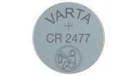 VARTA Batterie Knopfzelle, im Blister, f CR2477 (3 V, 850 mAh), Lithium Ø 24,5 mm, Höhe 7,7 mm, 1er Blister