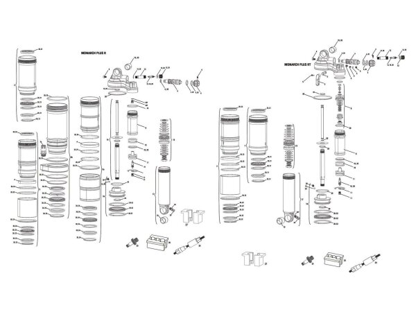 dämpfer-service kit full monarch plus b1 monarch plus b1(2014-2015)