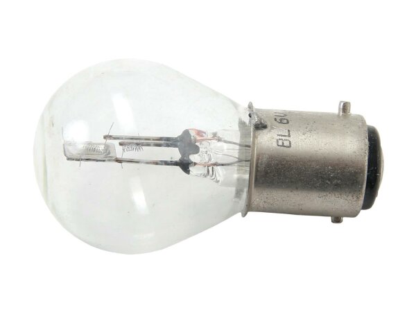 SPAHN Scheinwerferlampe Sockel BAX 15d SPAHN, 6 V 15/15 W speziell für Simson Im Geltungsbereich der StVZO nicht zugelassen, nur für den Export bestimmt!