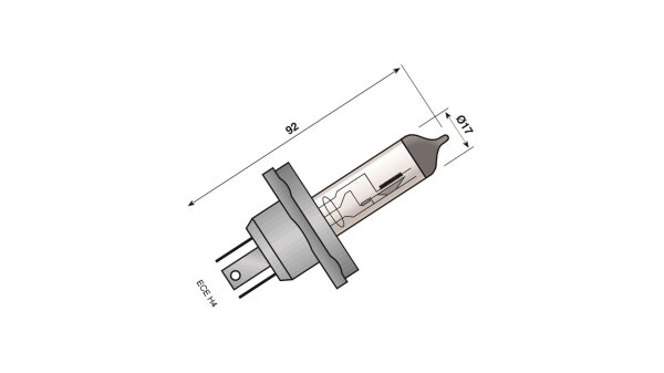 Scheinwerferlampe Halogen, Sockel P45t SPAHN 6 V 60/5