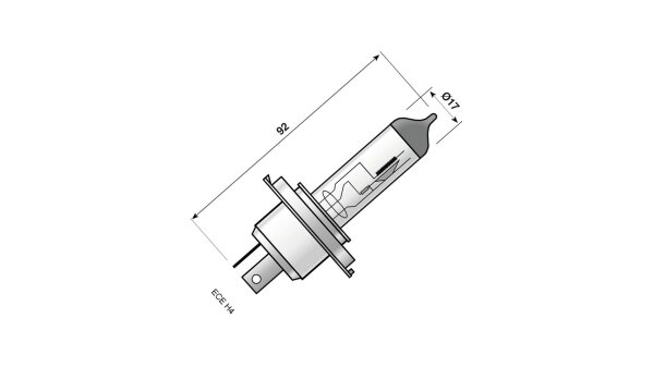 Scheinwerferlampe HS 1 Halogen, Sockel P SPAHN, 12 V 35/35 W