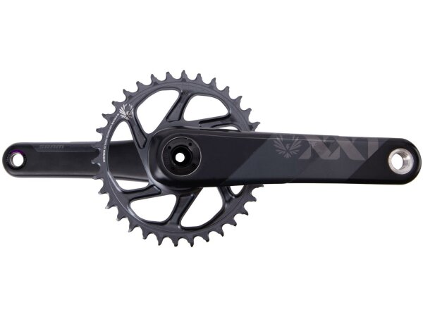 SRAM Kettenradgarnitur "XX1 Eagle" DUB,  34 Zähne, für Cannondale AI, 170 mm Kurbellänge, Kettenlinie 52 mm, grau