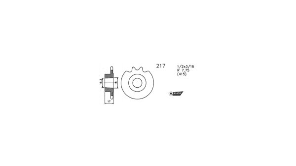 ESJOT Antriebsritzel "0217" 415, Stahl 11 Zähne