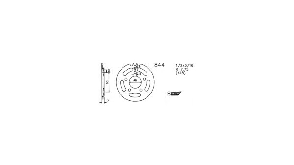 ESJOT Kettenrad "0844" 415, Stahl, schwa 32 Zähne