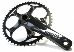 SRAM Kettenradgarnitur "S300" 48 Z., mit GXP BSA Innenlager, schwarz poliert Kurbelarm aus Alu 6061, Kettenblatt, Alu 70