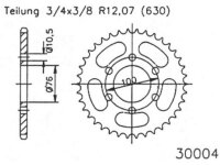 ESJOT Kettenrad "30004" 630, Stahl, schw 41...