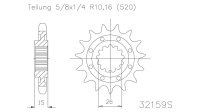 ESJOT Antriebsritzel "32178" 520, Stahl 14...