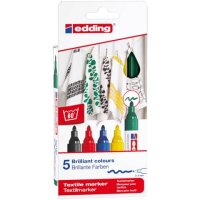 EDDING Textilmarker basic colours 4500 2-3mm 5er Pack