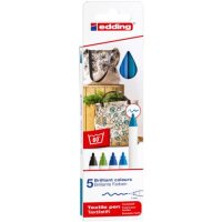 EDDING Textilstift cool colours 4600 1mm 5er Pack