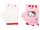 handschuhe hello kitty unisize, pink mit motiv