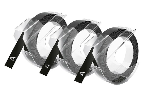 DYMO Prägeband schwarz 3er Pack