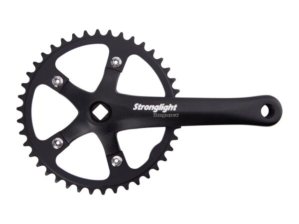 STRONGLIGHT Kettenradgarnitur "Impact" 4 schwarz matt