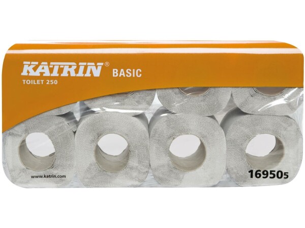 NORDVLIES Toilettenpapier "Katrin Basic Toilet 250 Paket mit 64 R