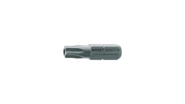 HAZET Bit, Torx, 6kant-Antrieb massiv, Länge: 25mm, mit Loch