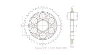 ESJOT Kettenrad "29048" 525, Stahl 39 Zähne