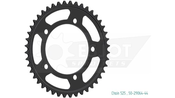 ESJOT Kettenrad "29064" 525, Stahl, schw 44 Zähne