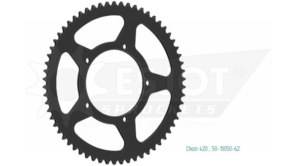 ESJOT Kettenrad "13050" 420, Stahl, schw 62 Zähne