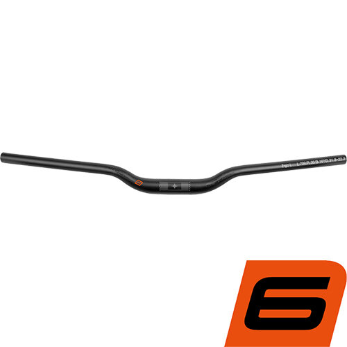 ERGOTEC Lenker "Ergo Plus" Aluminium 705 L, Griffweite 660 mm, Grifflänge 190 mm, Backsweep 12°, Upsweep 5°