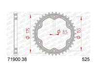 AFAM Kettenrad "71900" 525, Stahl, schwa 38...