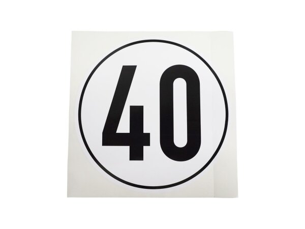 AD Hinweisschild "Witte plusguide Geschw 40 km/h