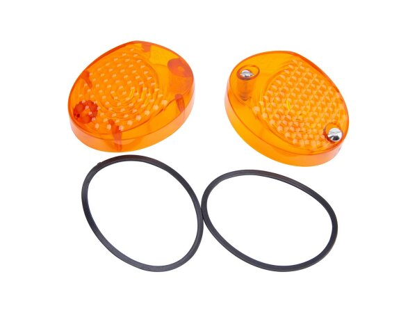 Blinkerglas Für Lenkerblinker 8580.26, Set mit zwe orange