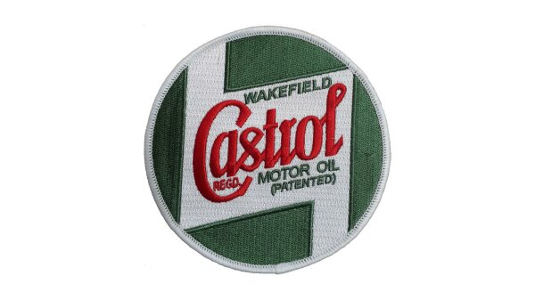 CASTROL Aufnäher "Classic" Gestickter Au rund, Ø 110 mm