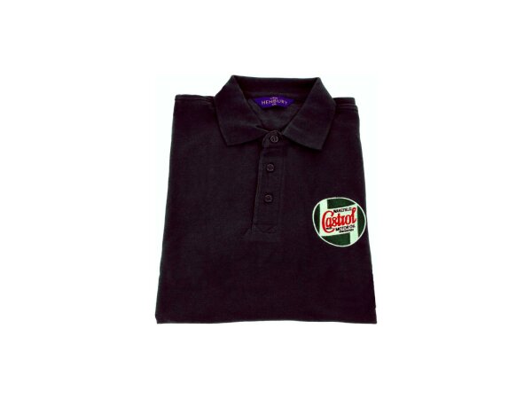 CASTROL Poloshirt "Classic" Mit kleinem  Gr. S, schwarz