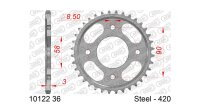 AFAM Kettenrad "10122" 420, Stahl, silbe 36...