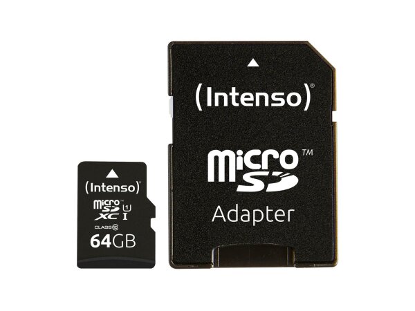 INTENSO Speicherkarte "microSDHC" Geschw 64 GB Kapazität