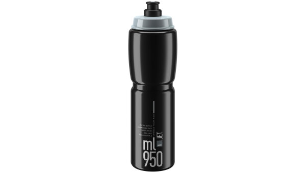 trinkflasche elite jet 950ml, schwarz/grau