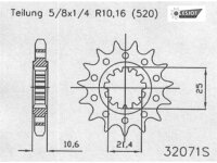 ESJOT Antriebsritzel "32071" 520 Stahl R 17...