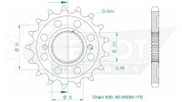 ESJOT Antriebsritzel "35055" 530, Stahl 18...