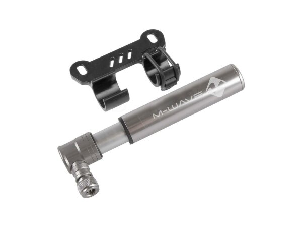 M-WAVE Minipumpe "Air Midget" Max. 6,2 bar / 90 ps silber