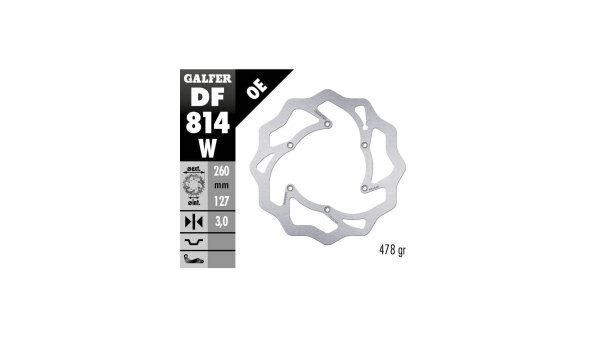 GALFER Bremsscheibe "DF814" Typ W - Offroa