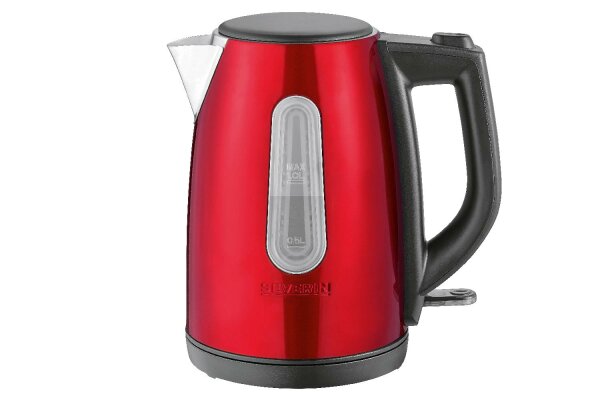 SEVERIN WK 3417 Wasserkocher 1l 2200Watt schwarz rot metallic