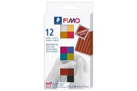 STAEDTLER Modelliermasse Fimo 12er sortierte Effektfarben...