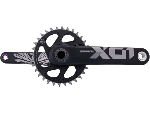 SRAM Kettenradgarnitur "X01 Eagle" 1-fac 32 Zähne, 170 mm Kurbellänge, Kettenlinie 55 mm, lunar polar