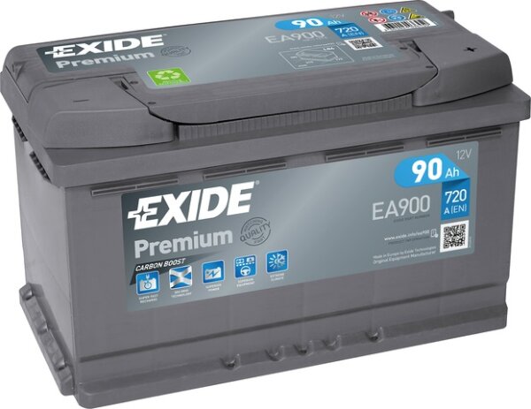 EXIDE Starterbatterie "Premium" 30 % ext "EA900"