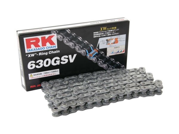 RK Kette "630GSV" 5/8 x 3/8, XW-Ring Ket 94 Glieder, Hohlnietschloss